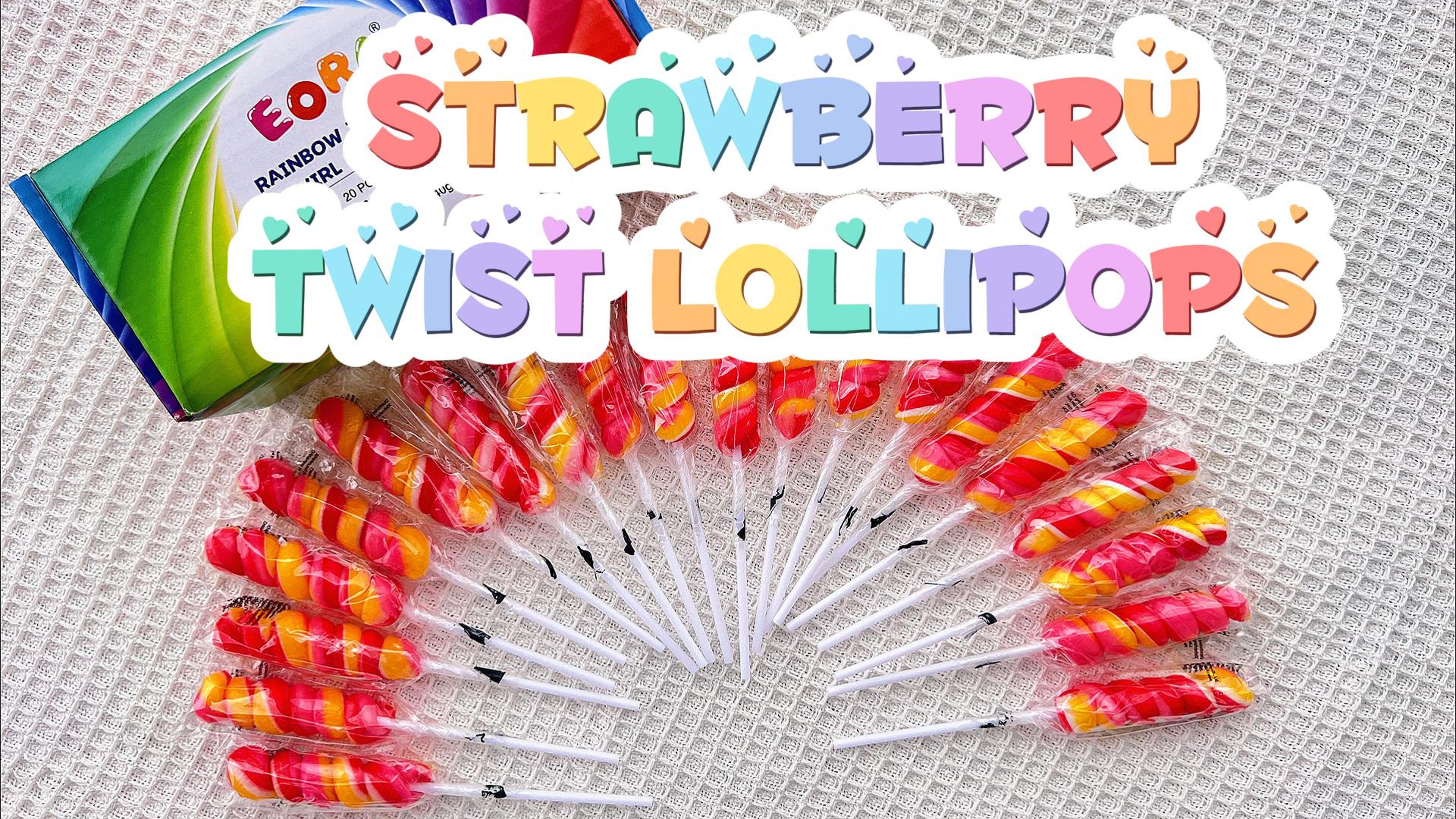 Amazon.com : Strawberry Red Twisty & Swirl Lollipops 20 Pack